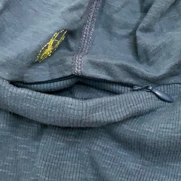 Spyder VNECK SLUB ATHLETIC TOP - Blue/Purple/Yellow - Picture 4 of 12